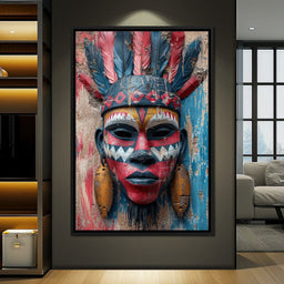 Tribal Echoes in Color - NicheCanvas