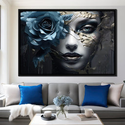 Ethereal Metallic Bloom - NicheCanvas