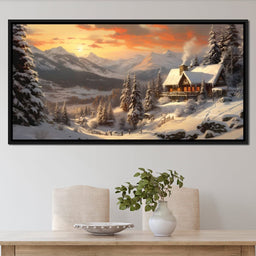 Christmas Cottage - NicheCanvas