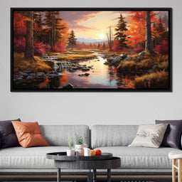 Magnificent Autum By The Lake - NicheCanvas