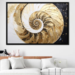 Golden Nautilus Reverie - Tanni Cylon - NicheCanvas