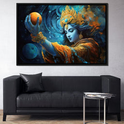Krishna Holding the Planet - NicheCanvas