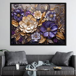 Glass Bloom in Golden Twilight - NicheCanvas