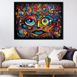 Vibrant Doodle Cyberpunk - NicheCanvas