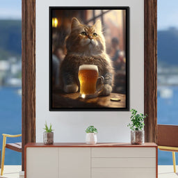 Cat Beer - Zenzdesign - NicheCanvas