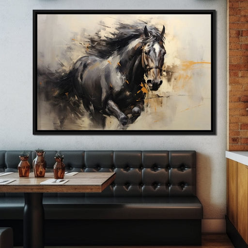 Surreal Black Horse Canvas Print
