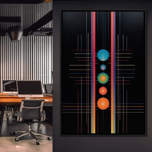 Futuristic Striped Colors Canvas Print