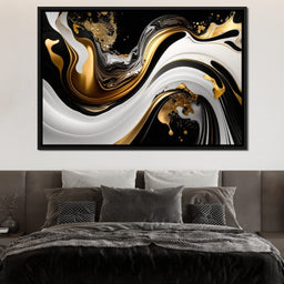 Marble-Lux Collection: Vibrant White & Gold Marble 11 - NicheCanvas