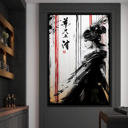 Ink Veiled Geisha Mystery - NicheCanvas