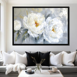 Golden Flecks on Petal Drifts - NicheCanvas