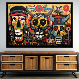 Vibrant Tribal Spirit Montage - NicheCanvas