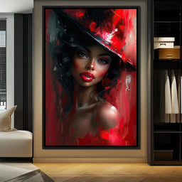 Siren in Rouge Nocturne - NicheCanvas