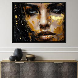 Black Gold Urban Graffiti - NicheCanvas