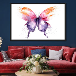 Watercolor Tricolor Butterfly - NicheCanvas