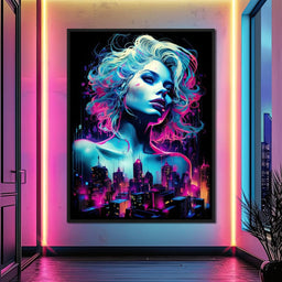 Neon Reverie Portrait 06 - NicheCanvas