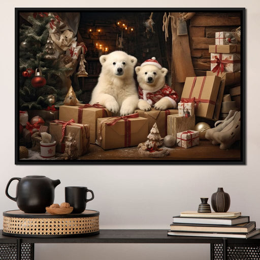Christmas Spirit Bears Canvas Print
