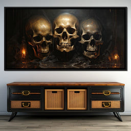 Gothic Symphony of the Skulls - Raven Blackwood - NicheCanvas