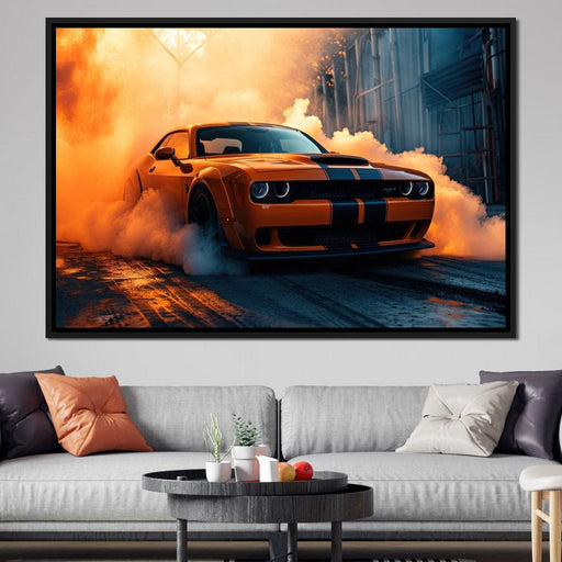 Hellcat Burnout - Rider Art Canvas Print