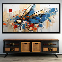 Golden Royal Geometric Dragonfly 01 - Wildrose Creations - NicheCanvas