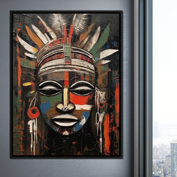 Tribal Mask 14 - Sakeem Gibbs - NicheCanvas