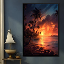 Breathtaking Sunset in California - NicheCanvas