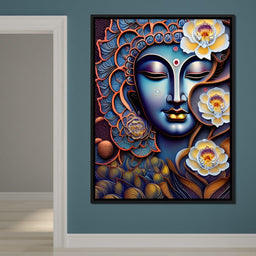 Buddha Face 01 - NicheCanvas