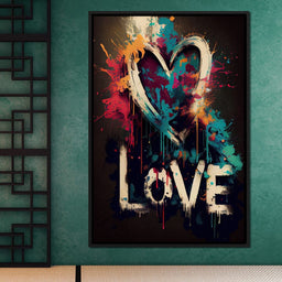Message of Love Graffiti - NicheCanvas
