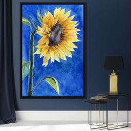 Watercolor Sunflower - NicheCanvas