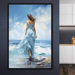 Azure Serenity Stroll - NicheCanvas