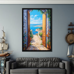 Open Door to the Sea - NicheCanvas