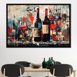 Red Wine Graffiti - NicheCanvas