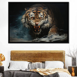 Angry Siberian Tiger - NicheCanvas