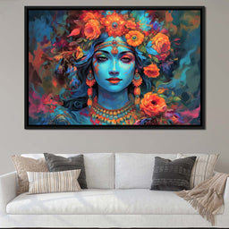 Lakshmi Floral Mural - NicheCanvas
