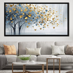 A Touch of Blue in a Golden Grove - NicheCanvas