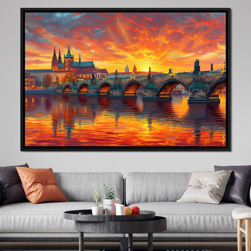 Sunset Over Prague Canvas Print