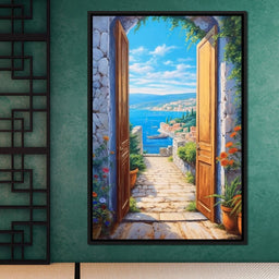 Open Door to the Sea - NicheCanvas