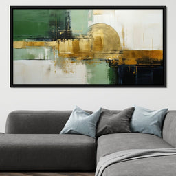 Verdant Gold Horizon - NicheCanvas