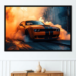 Hellcat Burnout - Rider Art - NicheCanvas
