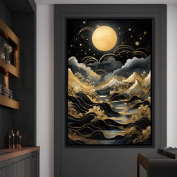 Golden Night in the Universe - NicheCanvas