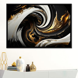 Marble-Lux Collection: Vibrant White & Gold Marble 05 - NicheCanvas