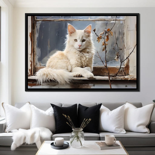 White Cat Canvas Print