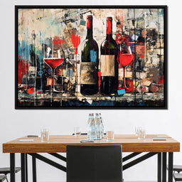 Red Wine Graffiti - NicheCanvas