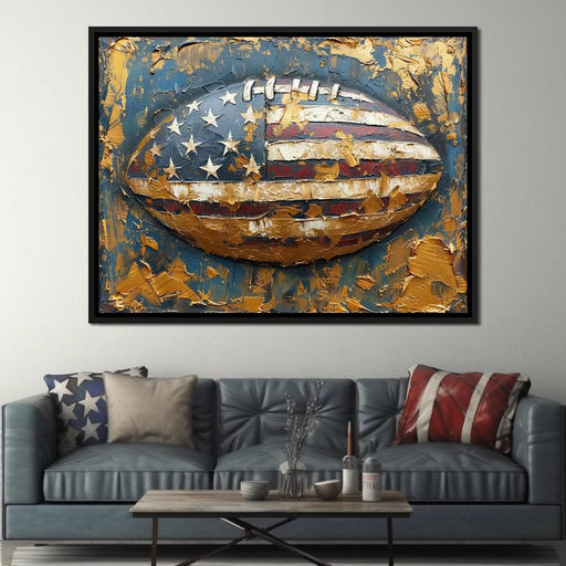 Patriotic Football Canvas Print