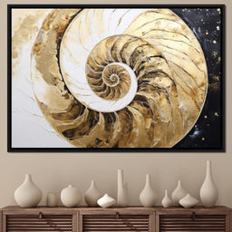 Golden Nautilus Reverie - Tanni Cylon - NicheCanvas