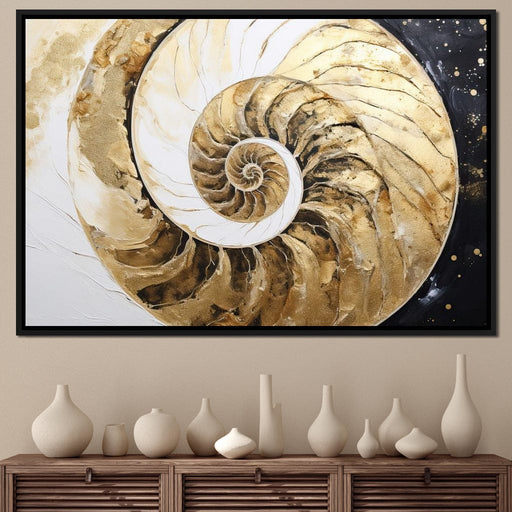 Golden Nautilus Reverie - Tanni Cylon Canvas Print