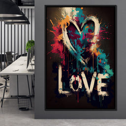 Message of Love Graffiti - NicheCanvas