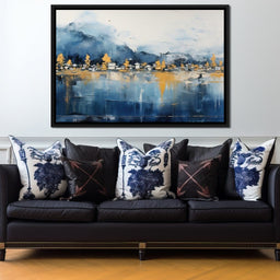 Mystical Forest Lake Abstract  - NicheCanvas