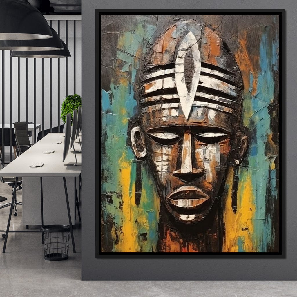 Tribal Mask 18 - Sakeem Gibbs | NicheCanvas