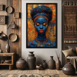 Sapphire Dreams Golden Peace - NicheCanvas