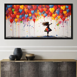 Graffiti Dreams of Balloon Hearts - NicheCanvas